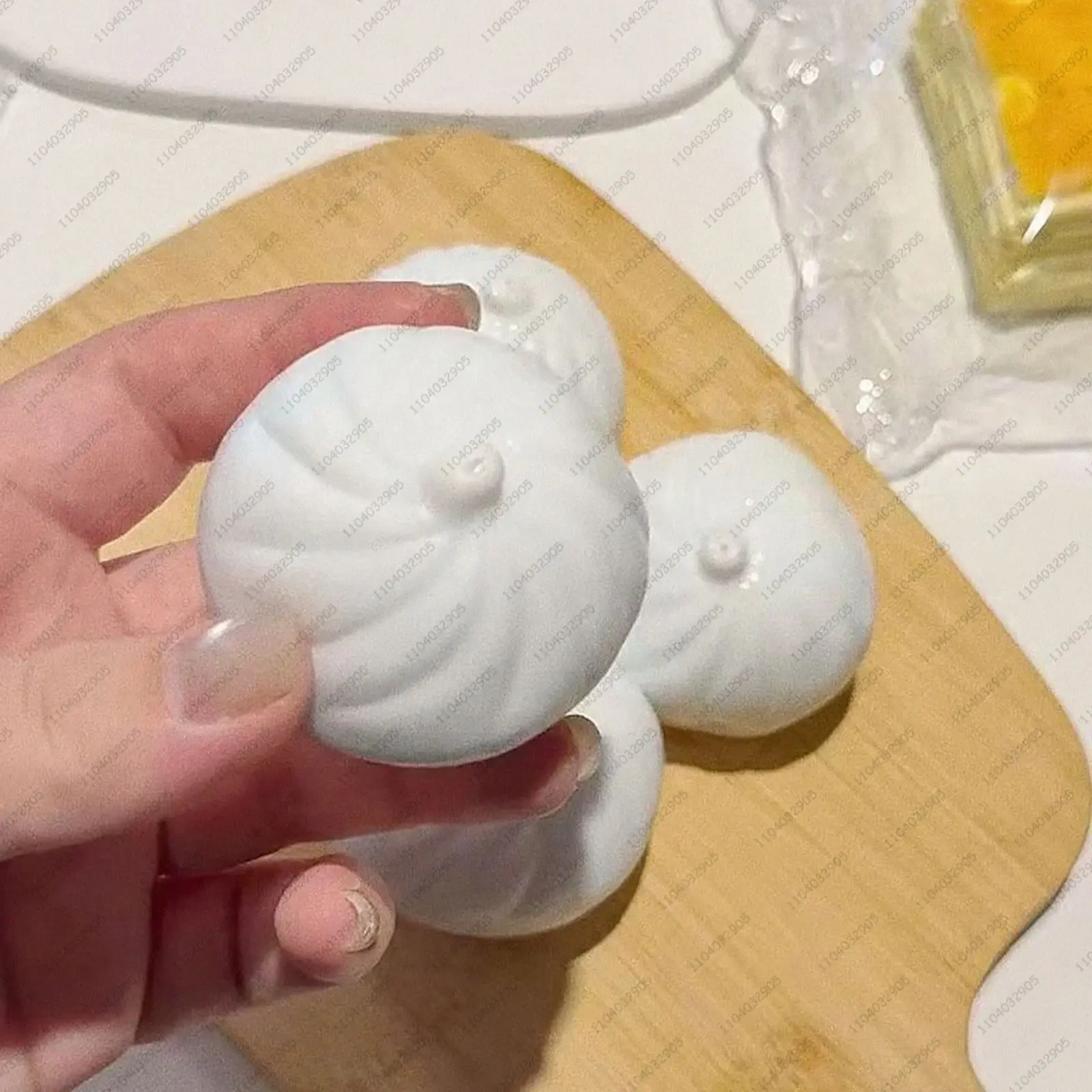 Pelota Antiestrés de Sopa de Dumplings, Bola Sensorial con Forma de Comida Xiaolongbao, Juguetes Fidget ASMR para Aliviar el Estrés en Adultos