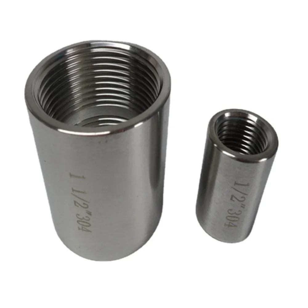 

High Pressure 1/8" 1/4" 3/8" 1/2" 3/4" 1" 1-1/2" 2" BSP NPT Female 304 316 Stainless Steel Round Coupler Pipe Fitting Connector