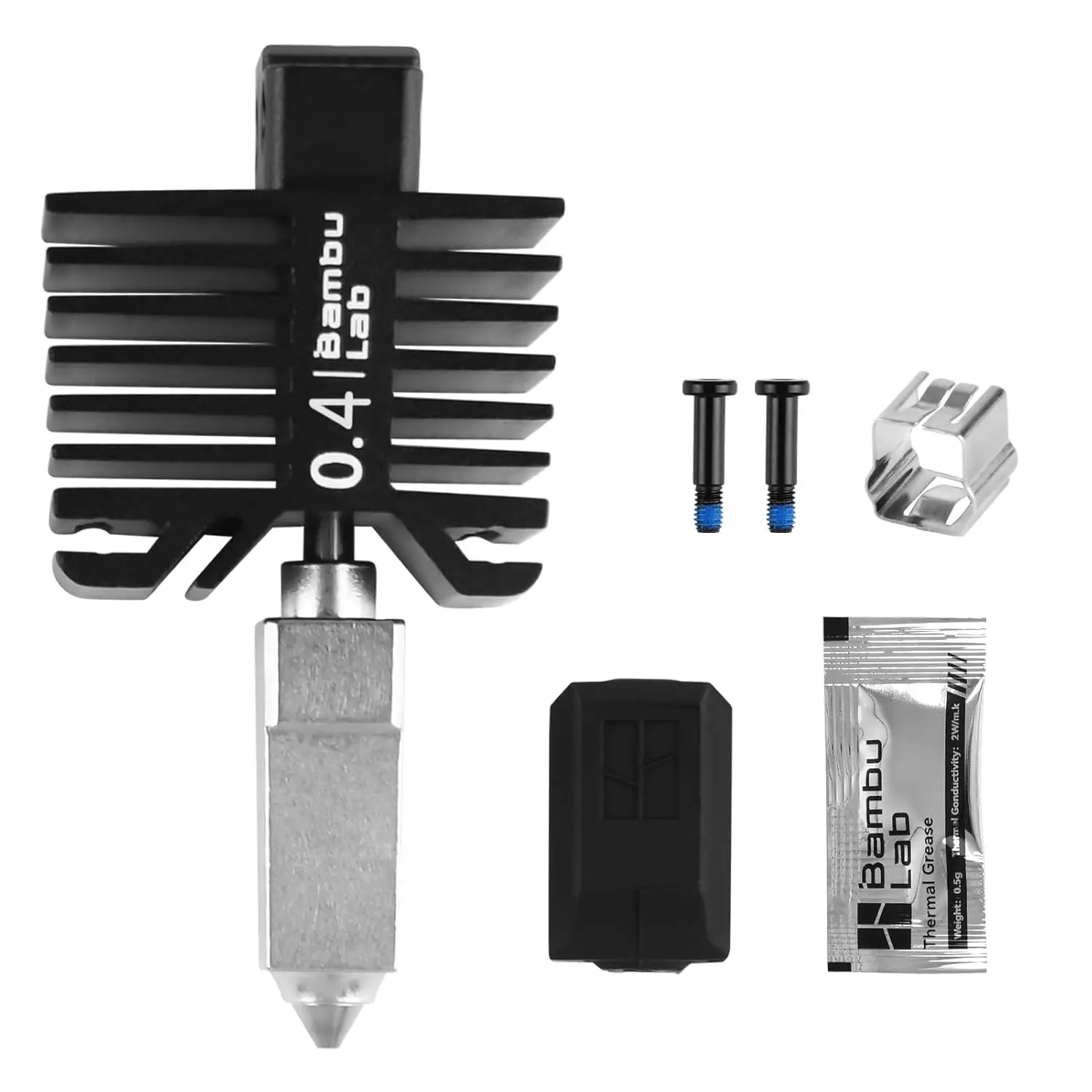 

BambuLab X1/P1 Series Hotend Kit Hardened Steel Nozzle 0.2/0.4/0.6/0.8mm For Bambu Lab X1C X1 P1P P1S 3D Printer Parts