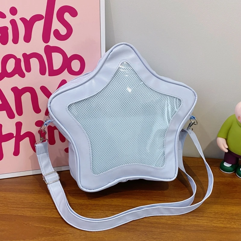 موضة جديدة Itabag الكورية نمط المتخصصة الخماسية نجمة حقيبة كروسبودي سعة كبيرة حقيبة كتف شفافة لطيف حقيبة رائعة #5