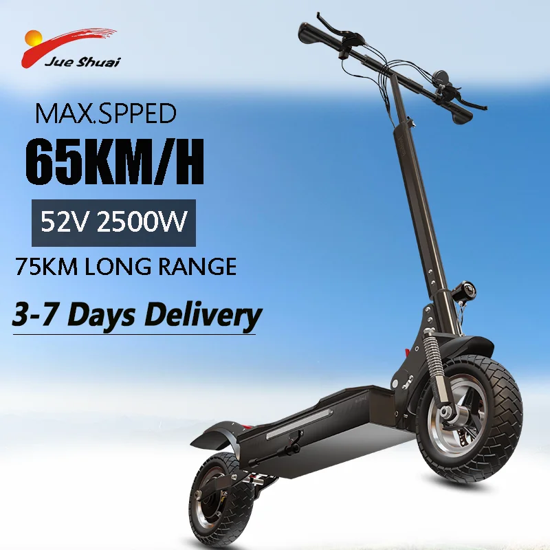 

65KM/H Top Speed Electric Scooter X750 52V 1600W/2500W Rear Motor Scooter Electric 150KG Max Load Trottinettes électriques