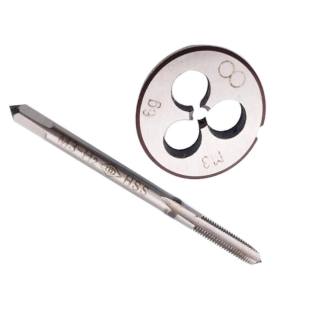 M3X0.5 MM HSS Hệ Mét Tập Và Chết Bộ Chủ Đề Tập Và Vòng Ren Chết Tay Phải HSS Côn