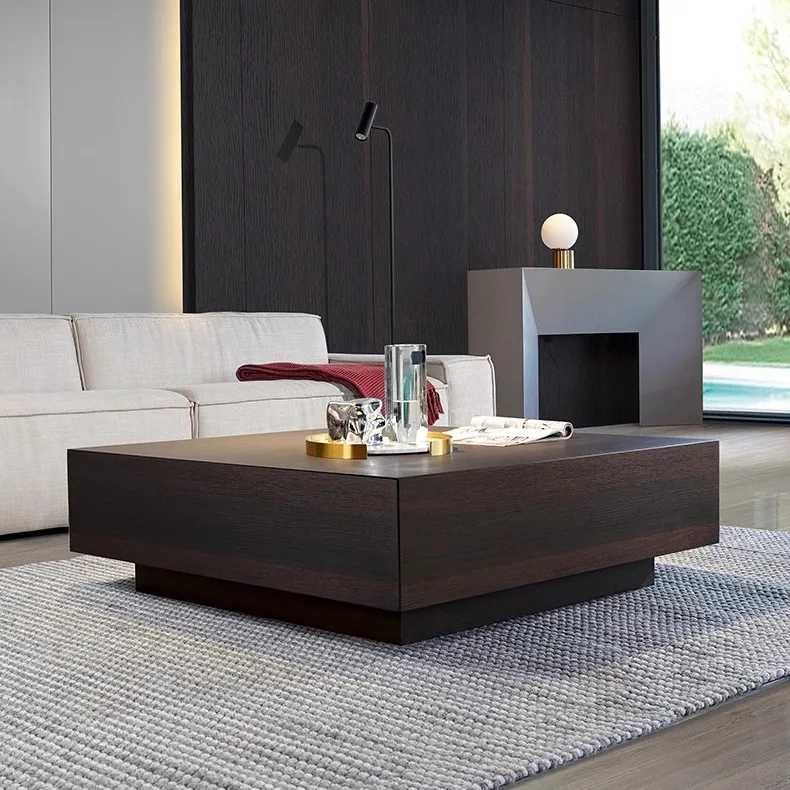 

Квадратный журнальный столик из дымчатого дерева в стиле лёгкой роскоши