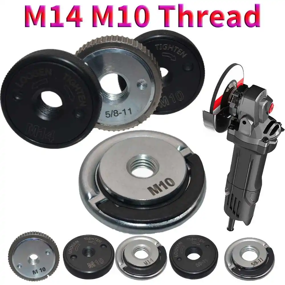 Quick Release Flange Nut M14 M10 Thread Angle Grinder Self-Locking Pressing Plate Grinder For Angle Grinder Clamping Flange