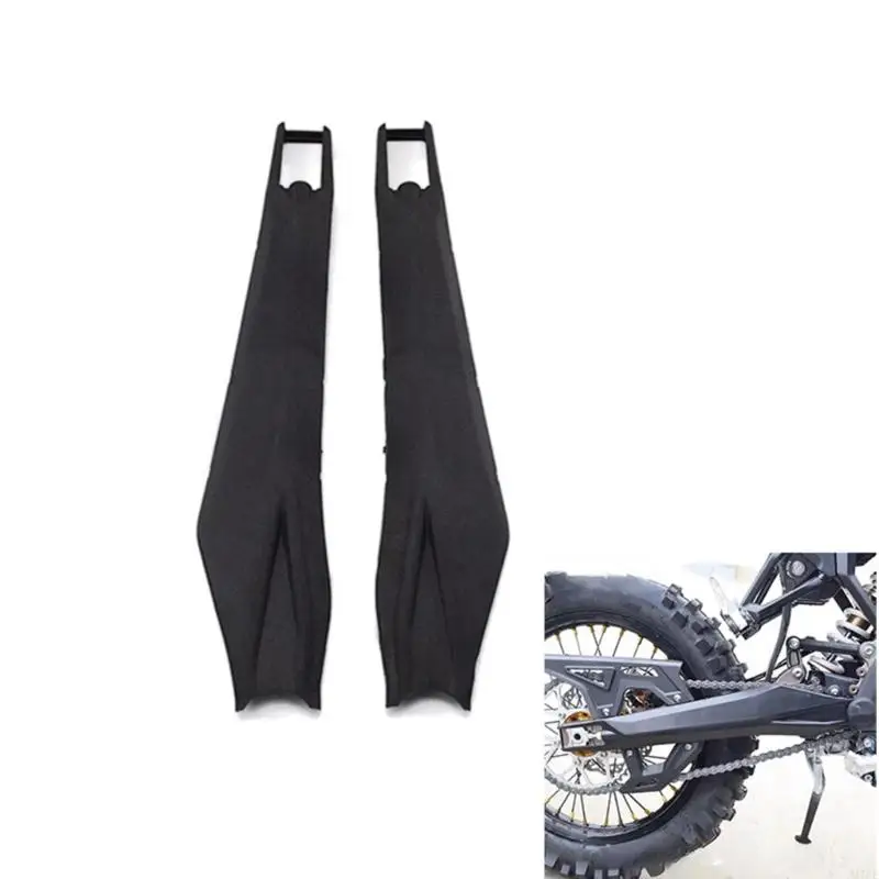 M76E Motorrad-Hinterradschwingenabdeckung, Paar, schwarze Schwingenschutz-Kunststoffabdeckung – Detail 9