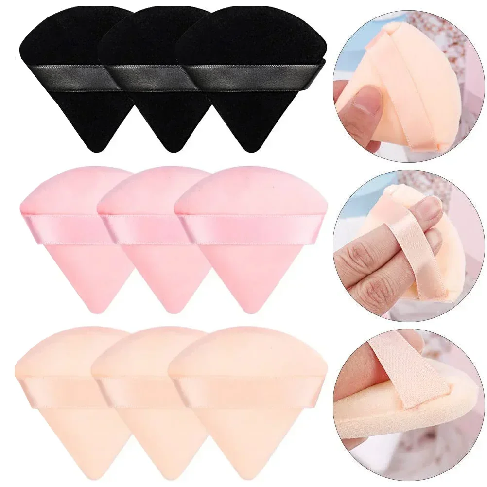 Powder Puff  3pcs Makeup Puff Tools Powder Puff Face Makeup Sponge Cosmetics Soft Cotton Face Washable Velvet