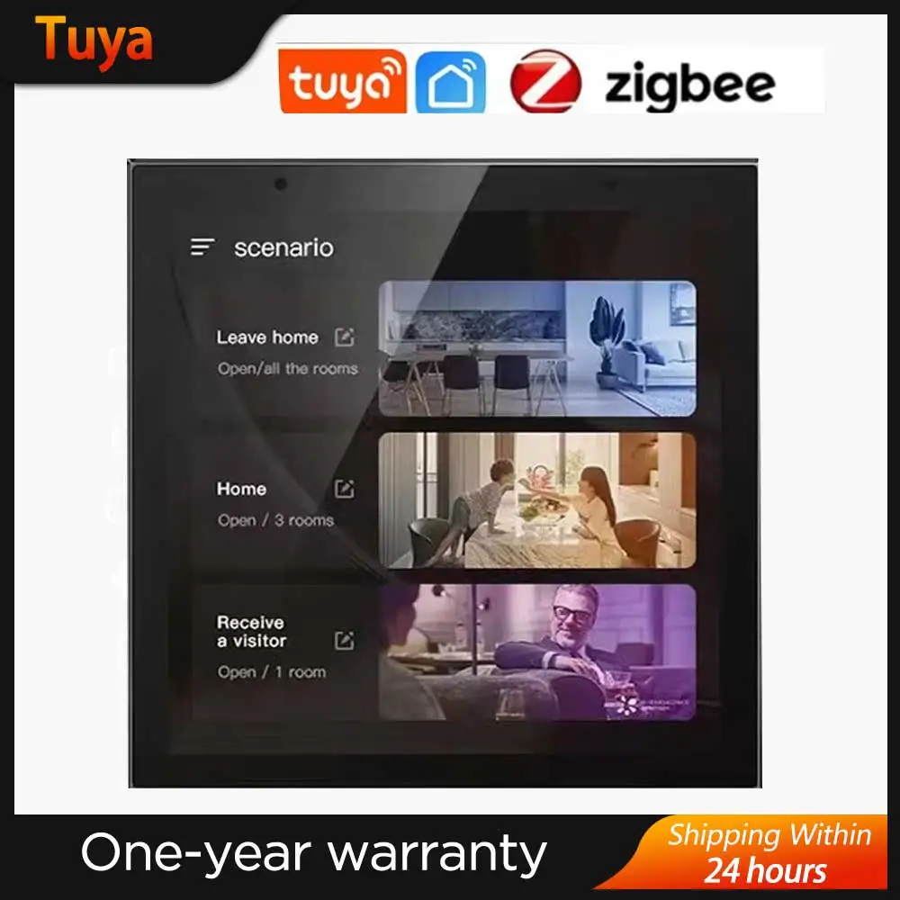 Tuya  new Central Control Zigbee English Central Control Smart Home Host Background Music Voice Central Control Tuya Smart Life