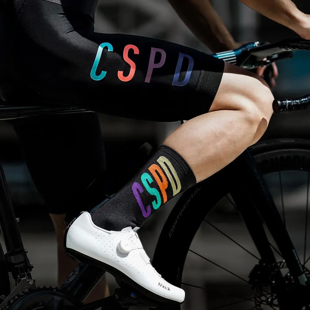 CSPD Professional Cycling Socks Meia Ciclismo High Quality MTB Road Bicycle Socks Men Women Outdoor Sport Football Running Socks