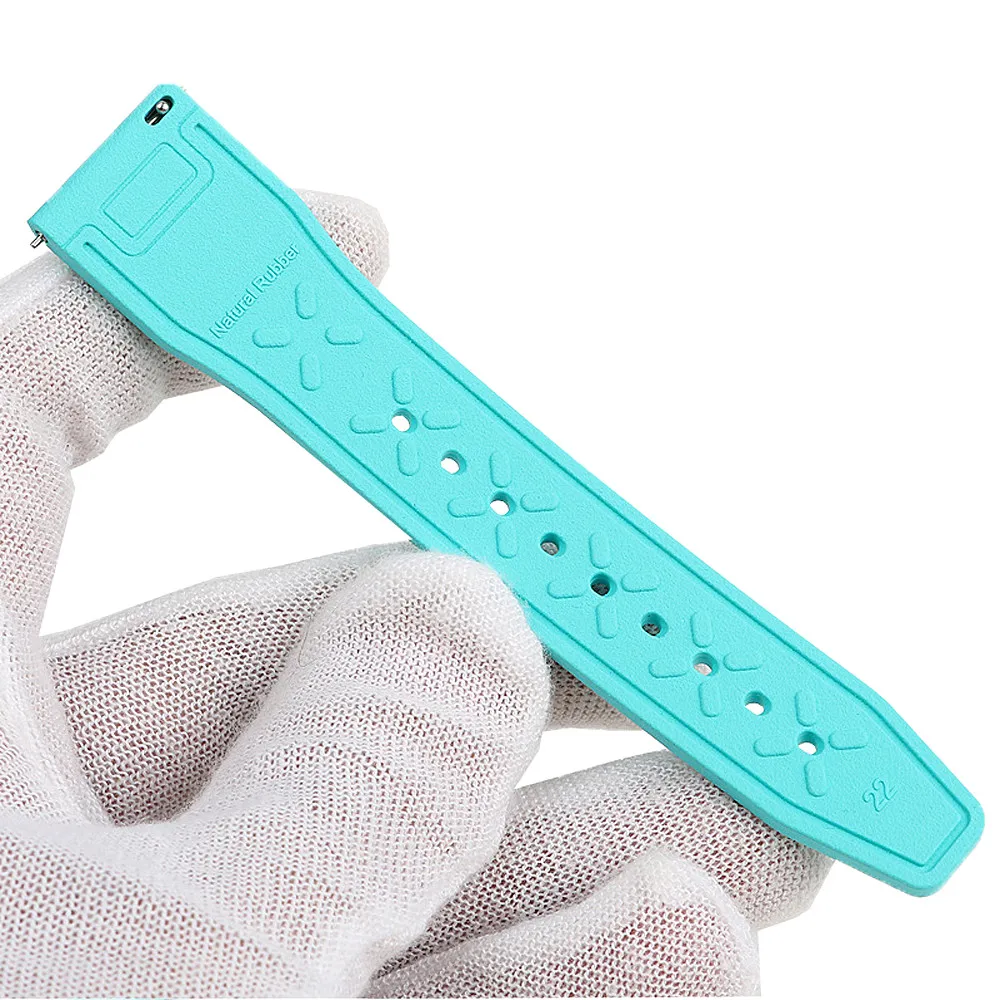 Fluorine Rubber Watch Band 20mm 21mm 22mm High Quality Quick Release Men Women Waterproof Sports Watch Strap For Universal Watch