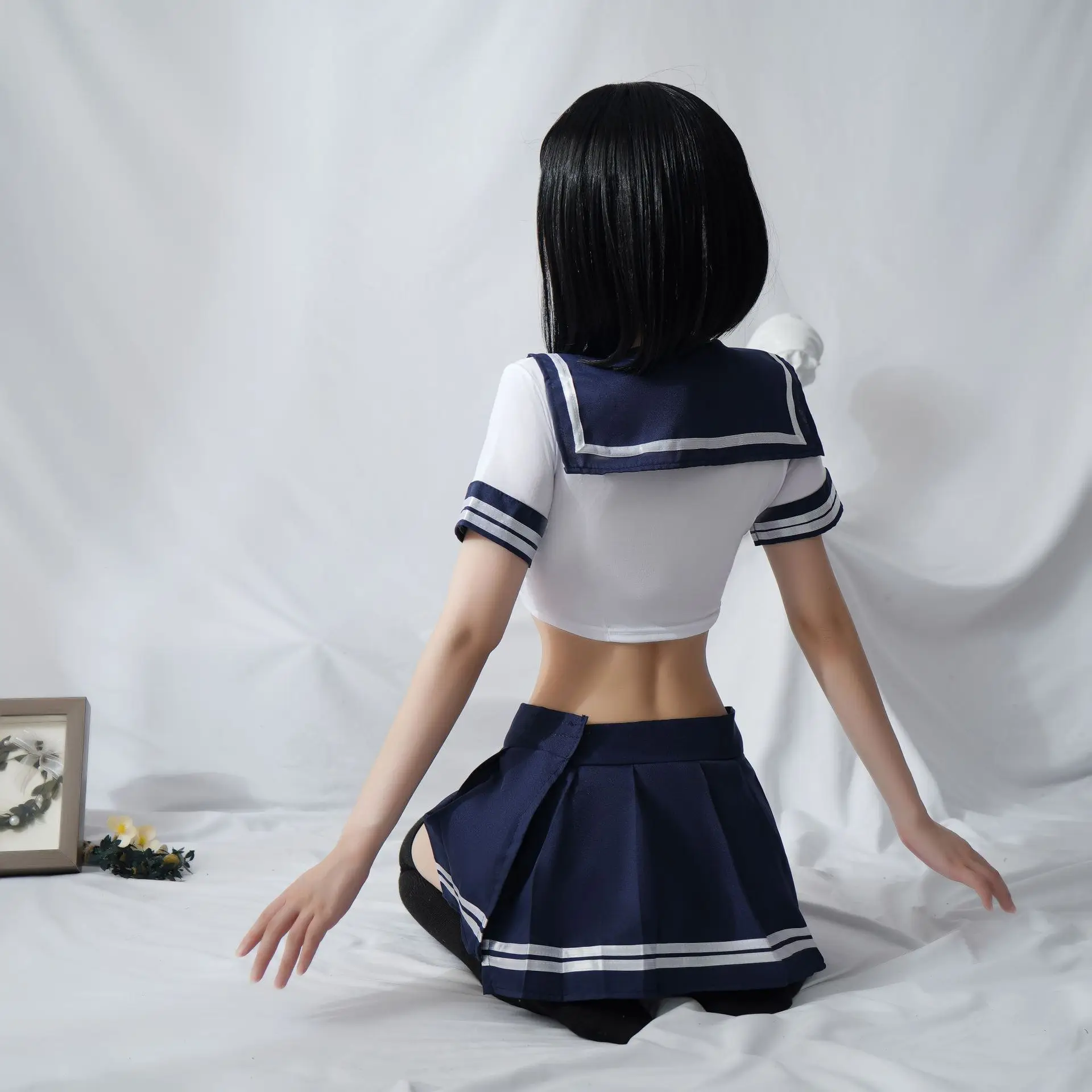 섹시한 속옷 섹시한 섹시한 sm 정장 역할 놀이 순수한 학생 유니폼 매혹적인 커플 유혹 열정 스커트 L249