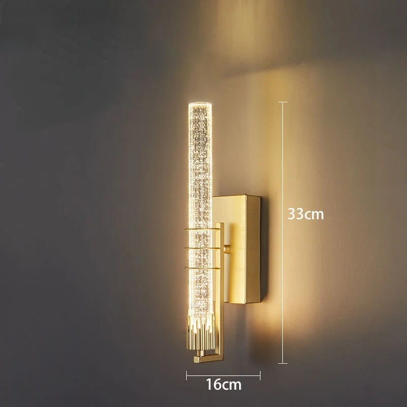 LED Crystal Wall Lamp Modern Long Wall Light for Home Bedroom Stairs Living Room Light Sofa Background Lighting Decoration Lamp