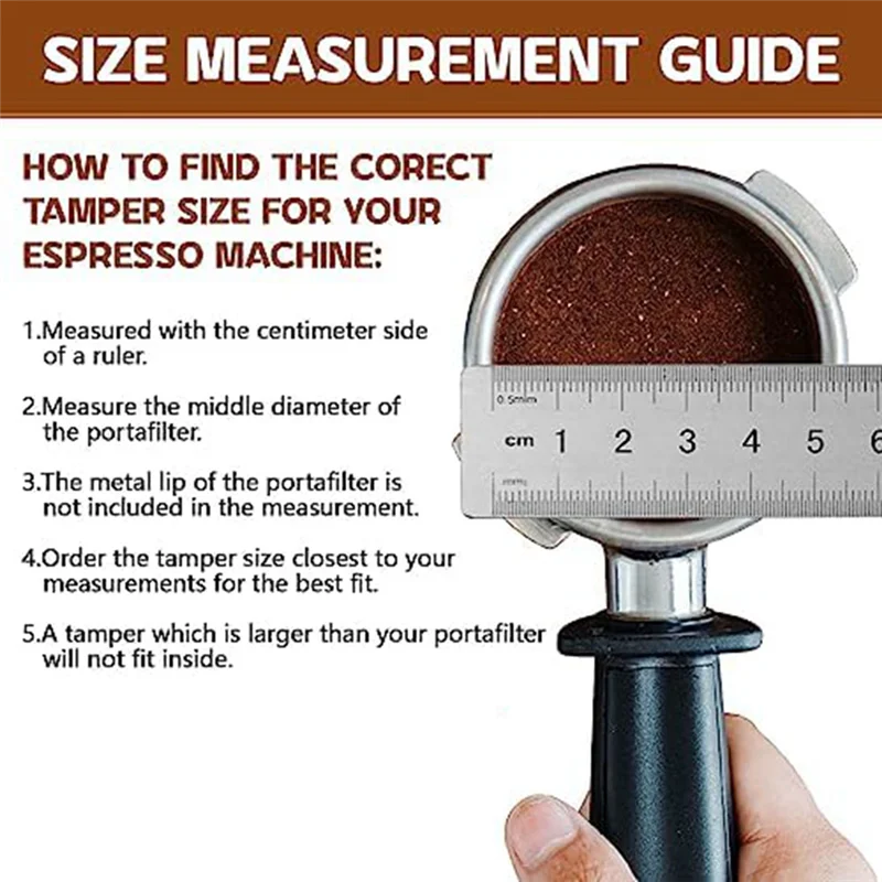 KB-51Mm & Espresso Stirrer Hand Espresso Tamper معايرة الربيع محملة اليد العبث قاعدة من الفولاذ المقاوم للصدأ