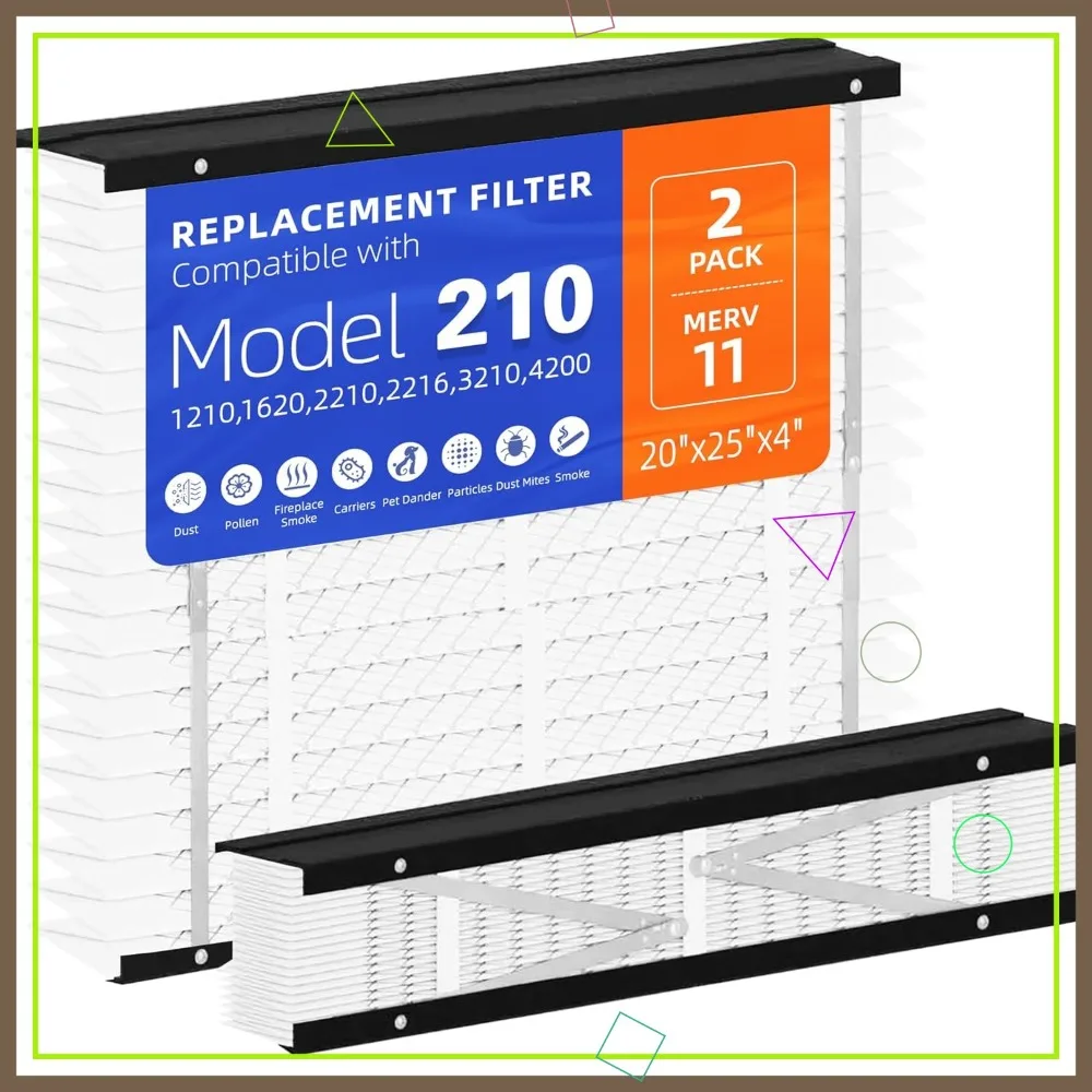

2 Pack 20x25x4 MERV 11 HVAC Furnace Filter, Compatible with AprilAire 210 Models