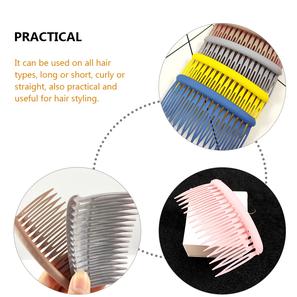 

12 Pcs Side Hair Combs Styling Resin Smooth All Hair Types Elegant Firm Hold Straighten Beauty Hairdressing Accessories