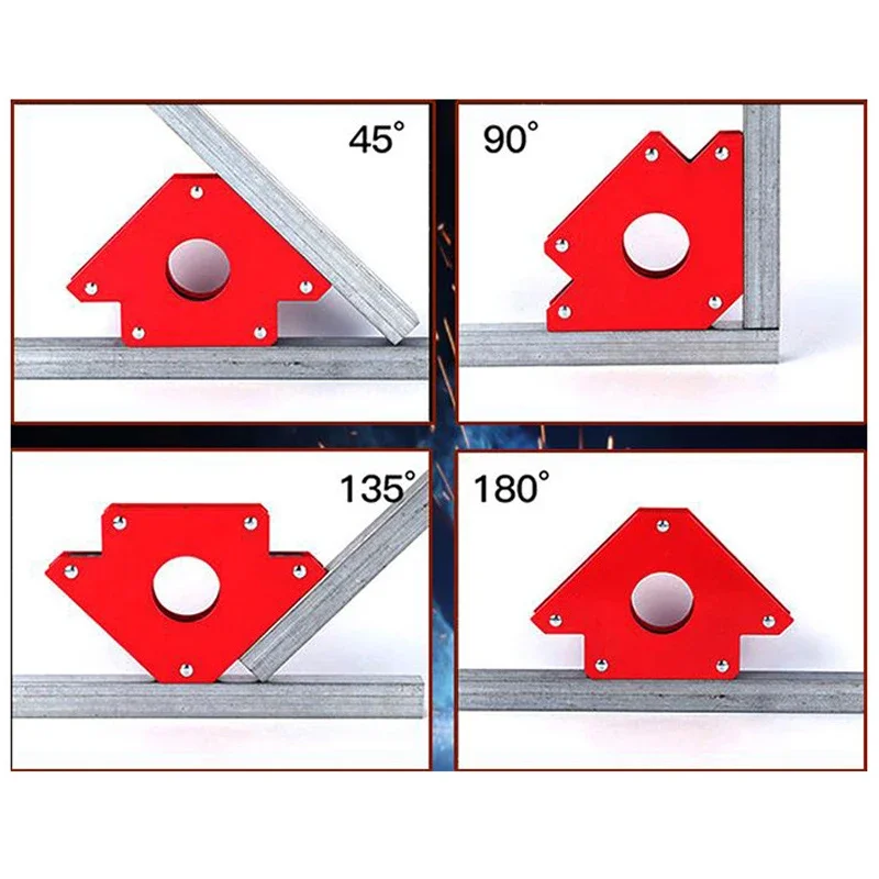 Imagem -06 - Lbs kg Fixer Fixador Magnético da Soldadura de Soldadura 45 ° 90 ° 135 ° Multi-ângulo Posicionador de Solda Auxiliar de Ferrite Ímã Pcs Tamanho m 50 22