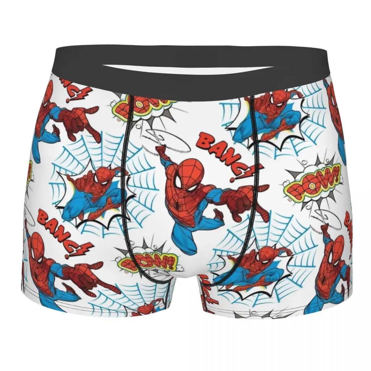 

Мужские трусы-боксеры с изображением Человека-паука, герой Человека-паука, нижнее белье со средней талией, Homme, популярные трусы S-XXL