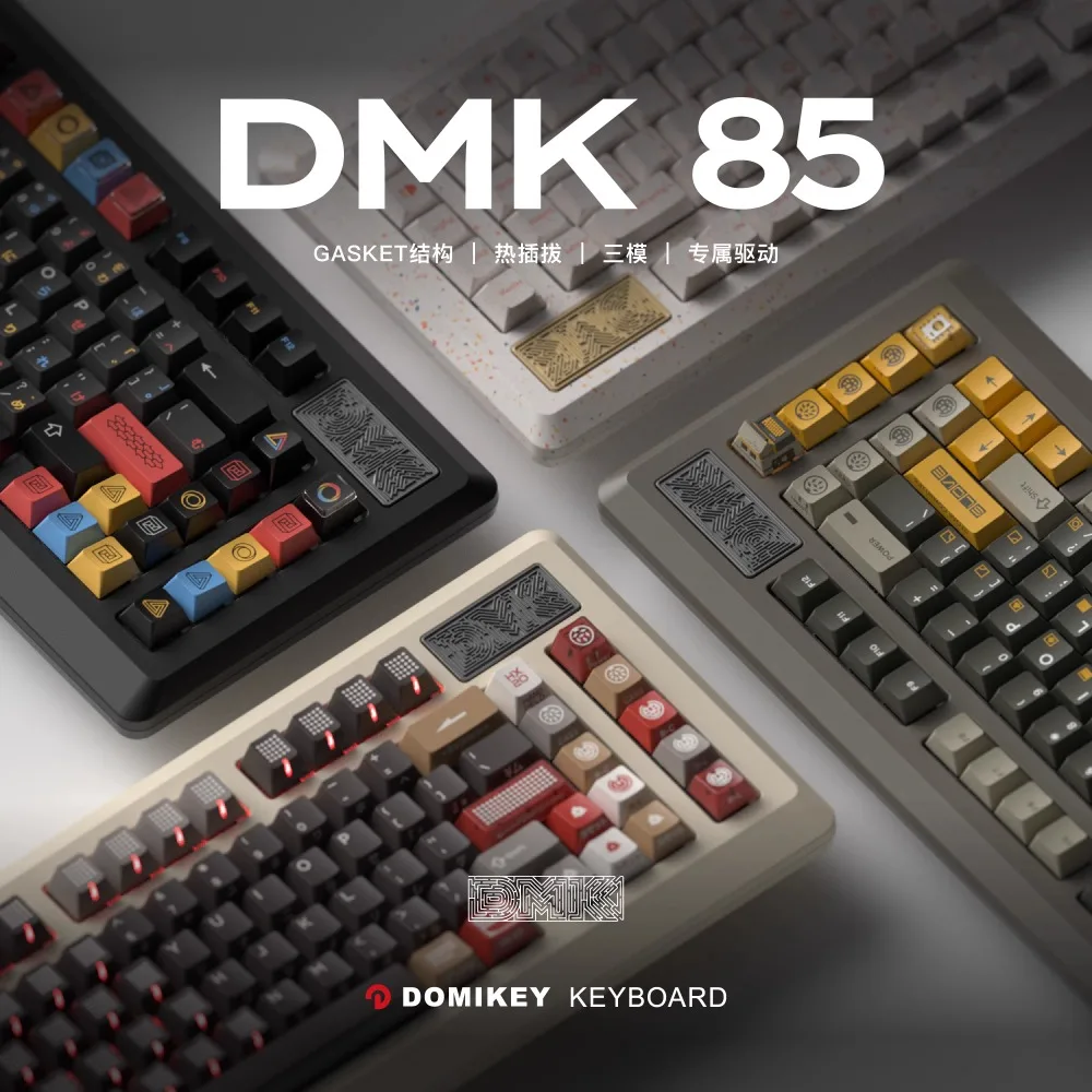 

Комплект механической клавиатуры DOMIKEY DMK LABY85, беспроводная трехрежимная прокладка, RGB с возможностью горячей замены, на заказ, 80% ретро офисная игровая клавиатура, подарок