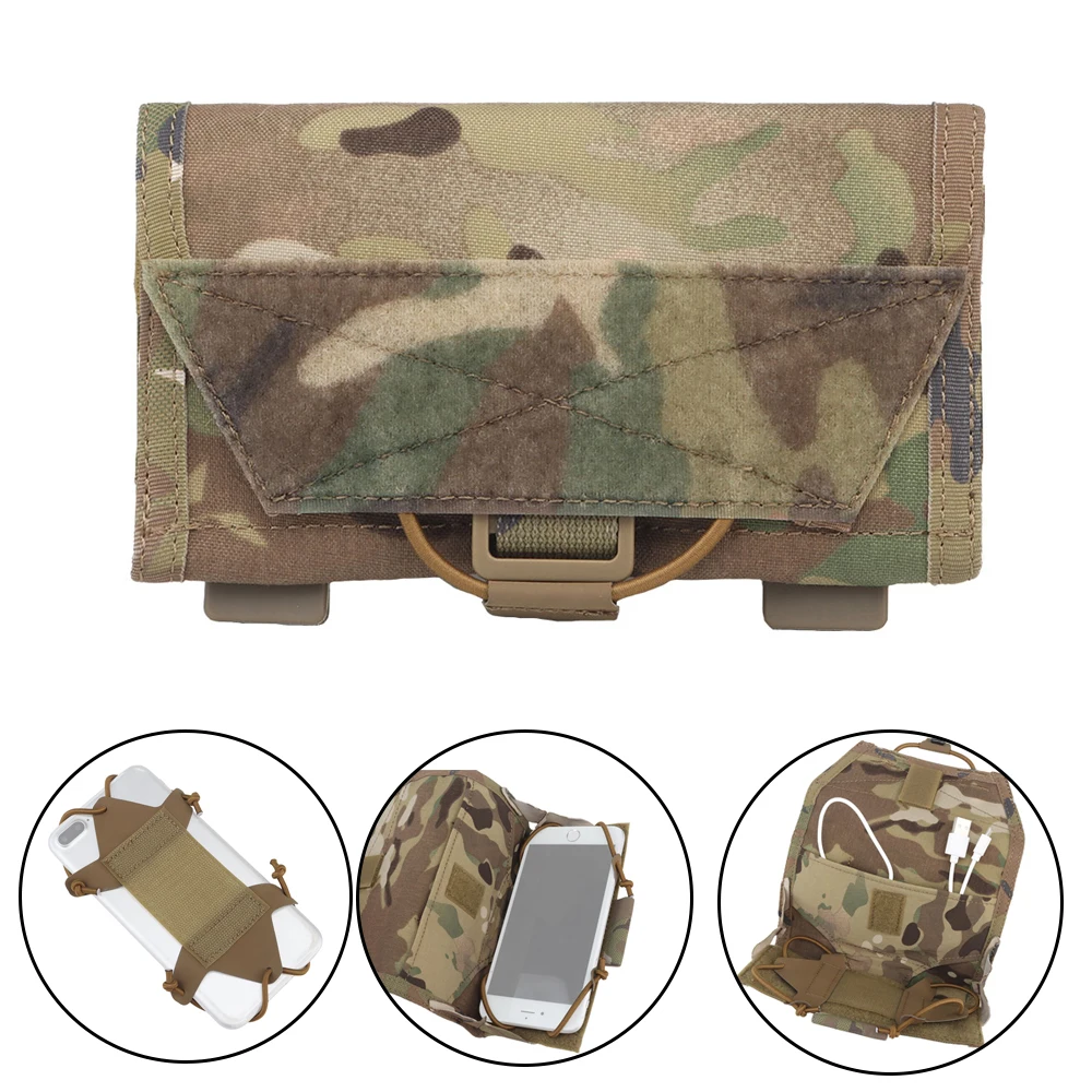 Tactical Molle Pouch Quick Release Navigation Pouch GPS Phone Holder for Outdoor Vest Gear System Essentials package