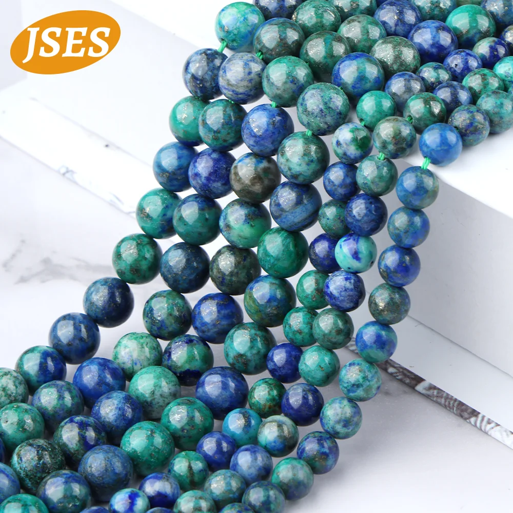 

AAA Natural Chrysocolla Lapis Lazuli 15inches Strand Beads for Jewelry Making Bracelets Necklace DIY Beads Accessorries