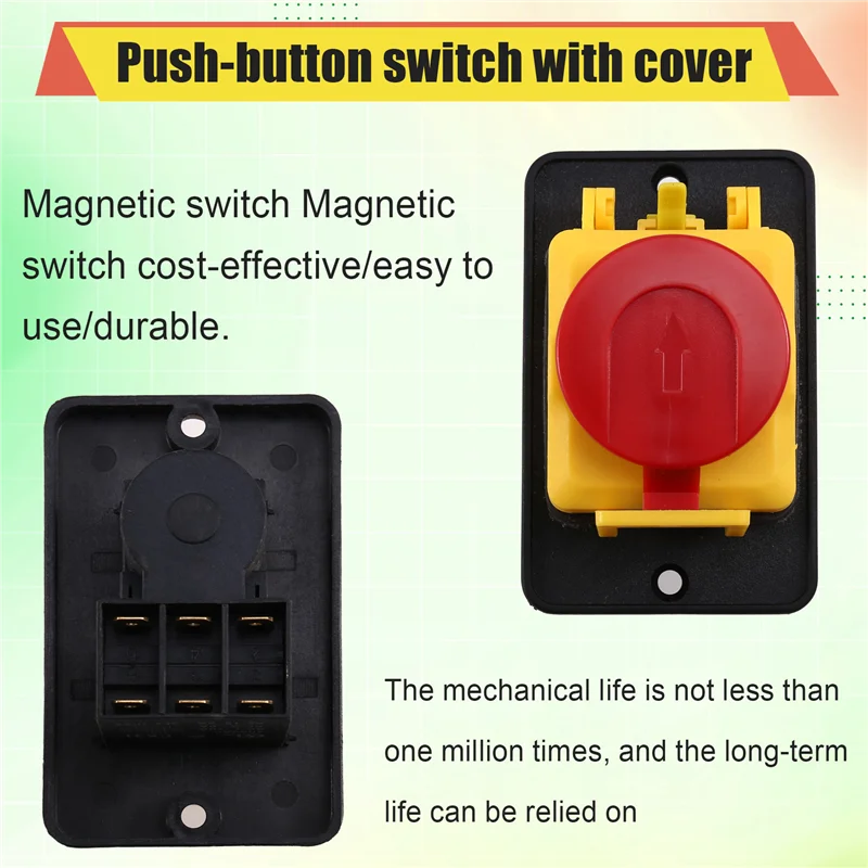 

A50U Durable CK31 400VAC Self-Locking Magnetic Switch For Metal Cutting Machine - 6 Pin Start And Stop Control