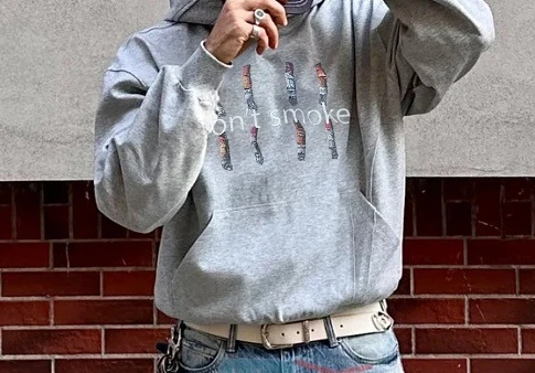 

Серая толстовка с принтом Y2K Harajuku, мужская и женская спортивная одежда в стиле хип-хоп с надписью в стиле ретро, классическая свободная куртка, топ для уличной одежды