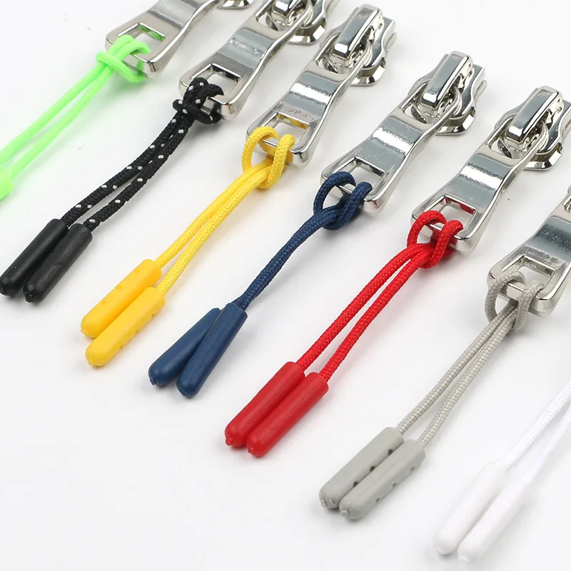 5 sztuk/partia 7 kolory Zipper Pull ściągacz koniec Fit liny Tag Fixer Zip Cord Tab plecak kurtka zipper głowy antypoślizgowe liny