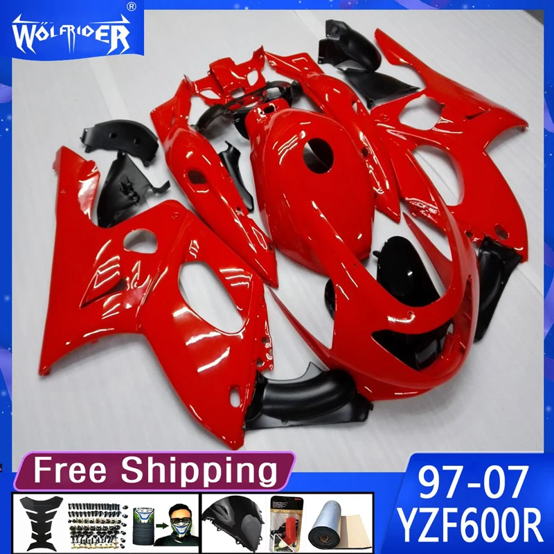 motorcycle ABS motor Fairings kit for  YZF600R 1997-2007 YZF600R 97-07 Motorbike red black Manufacturer fairing Customize cover