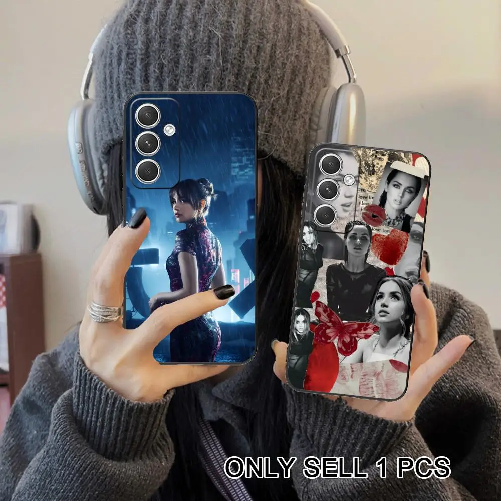 Ana de Armas Phone Case for Samsung Galaxy S26 S25 S24 S23 S22 S21 S20 Note20 Plus FE Ultra Soft TPU Shockproof Cover