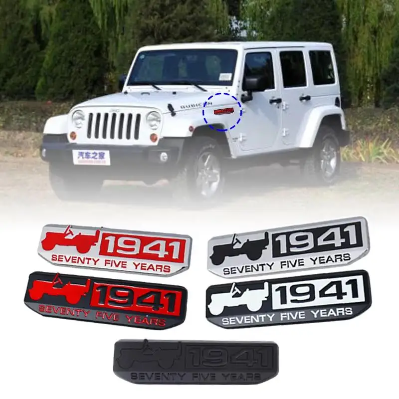 Accesorios para coche, pegatina para maletero, insignia de Metal 3D 1941 para Jeep Renegade Cherokee Compass Patriot Rubicon Wrangler Patriot TJ
