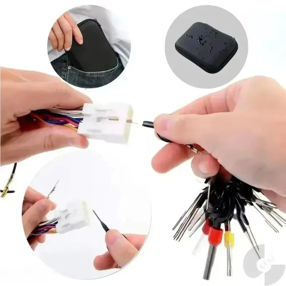 

38pcs Auto Terminal Harness Disassembly Tool Kit, for Unplugging Connector Crimping Pins, Returning Pin Plugs, Needle Extractors