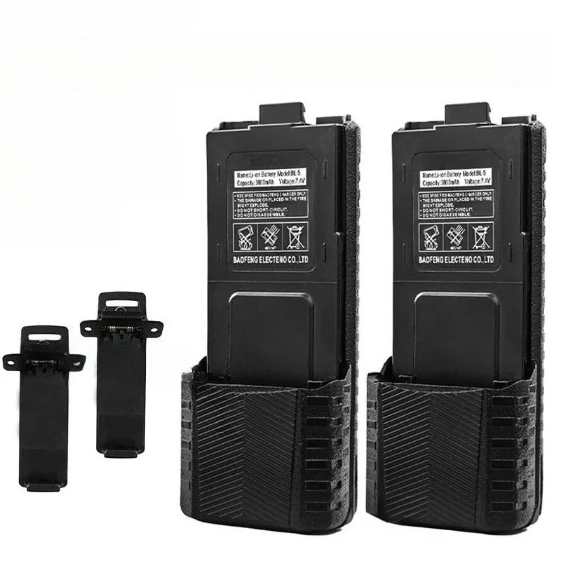 Batteries de talkie-walkie UV-5R 2500mAH pour radio bidirectionnelle Baofeng UV-5RE