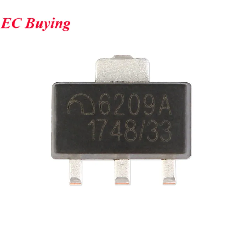 50Pcs/10pcs ME6209 ME6209A33 ME6209A33PG 6209A SOT-89 3.3V 2% Withstand Voltage 18V Low Dropout Linear Regulator IC