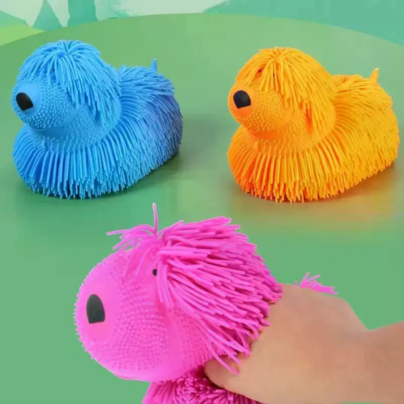 Anxiety Aid Sensory Cute Dog Stress Relief PVC Rabbit Decompression Children's Prank Toy Large Size Funny