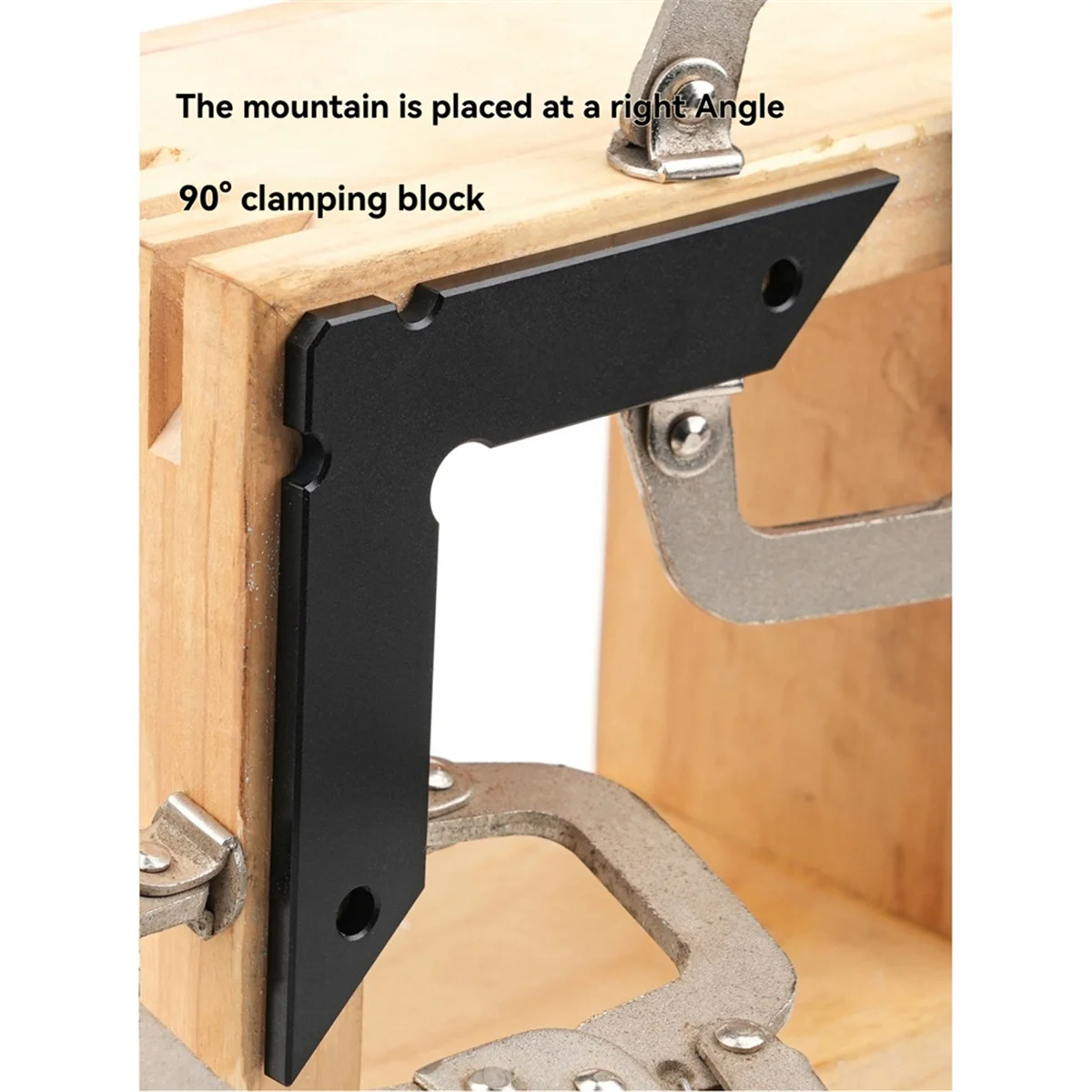 A83Z حامل مسطرة الزاوية اليمنى 90 ° أداة تحديد المواقع المساعدة على شكل حرف L أداة زاوية ثابتة لأعمال النجارة أداة ثابتة بزاوية قائمة #4