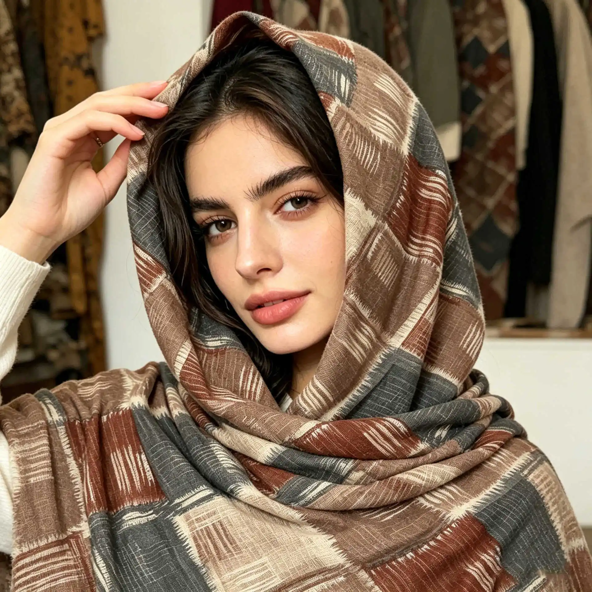 

Luxury Hijab Scarf Cotton Female Turban Bandana Headscarf Handkerchief Foulards Femme Head Scarfs Headband Shawl Wraps