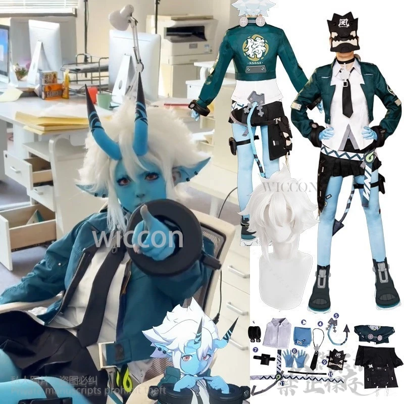 أنيمي لعبة Zenless منطقة صفر تأثيري مخصصة Soukaku زي مثير جيراي كي سترة فستان فروي موحدة الذيل الوحش الفتيات