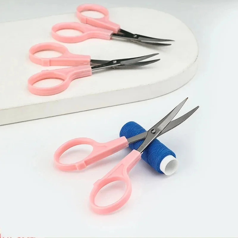 

1/2pcs mini Sharp Angle Head Scissors Sewing Scissors 12cm Yarn Thrum Cutter Elbow Scissor Tool mini Household Scissors