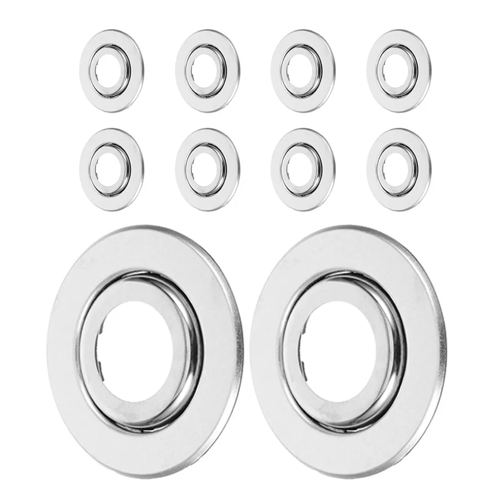 

10Pcs Stainless Steel Fire Sprinkler Head Escutcheon Cover Plate Decorative Adjustable Flange Ceiling for Sprinkler Protection