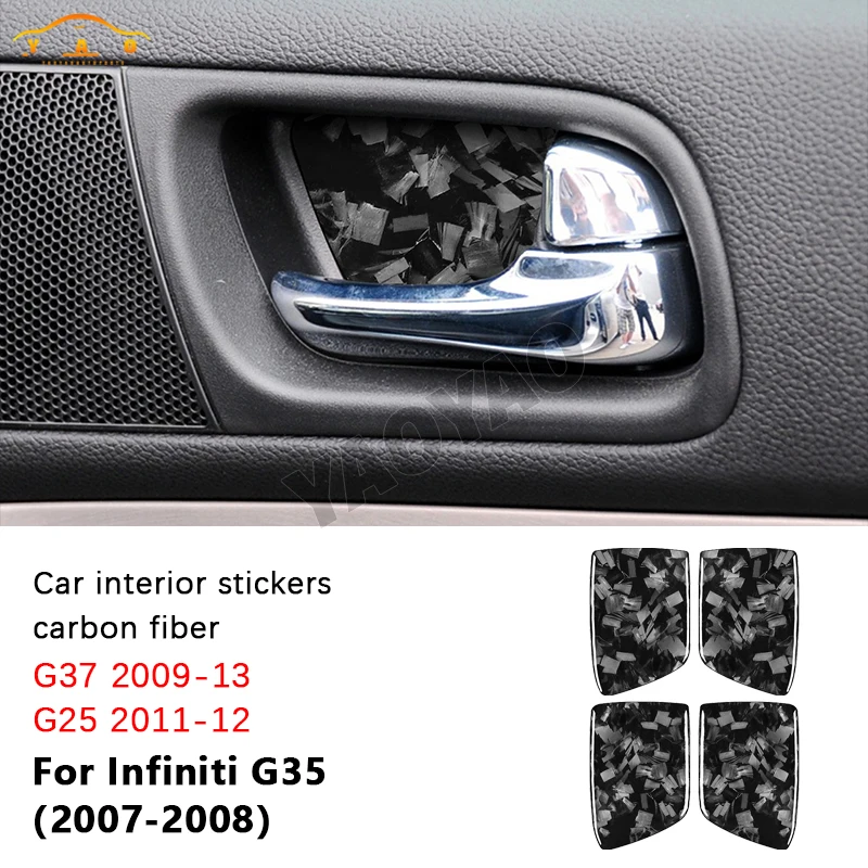 

Accessories Car Carbon Fiber Car Interior Inner Door Bowl Cover Trim Sticker For Infiniti G35 2007-2008 G37 2008-2013 G25