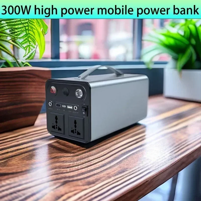 300W Power Supply Station Solar Generator 68000mAh Portable Spare Battery Powerbank 110V 220V LED Lighting For Outdoor Camping