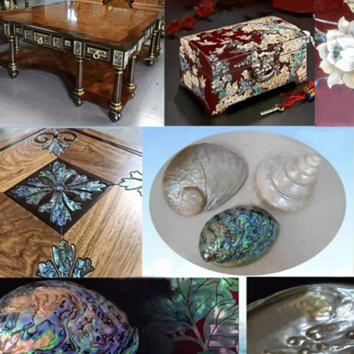 Soft Natural Abalone Shell Inlay Veneer Flexible Mother Of Pearl Paper DIY Handicraft Material Seashell Flake with Adhesive Back view 6