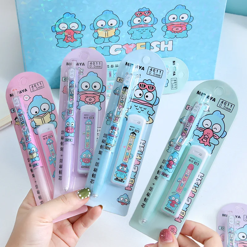 4-24pcs Sanrio Hangyodon 0.5mm Mechanical Pencil Stationery Cartoon Cute Automatic Pencil Wholesale