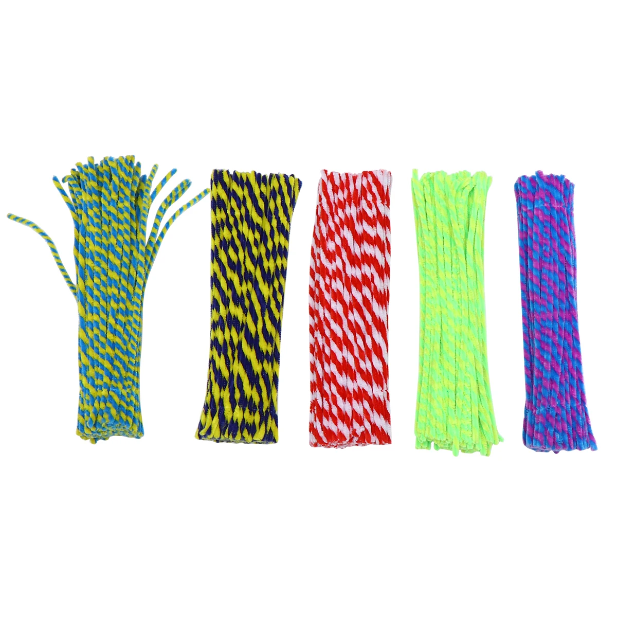 

500pcs Two-color Chenille Stems Pipe Cleaners Assorted Colors Crafting Needs Dacron Flowers Kids Toy Creative Projects