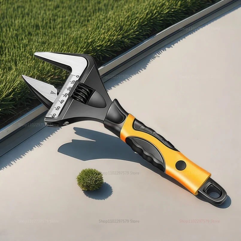 ショートハンドルレンチ、大きな開口部ラチェットホイール調整可能なバスルームレンチ、バスルーム配管設備の維持用