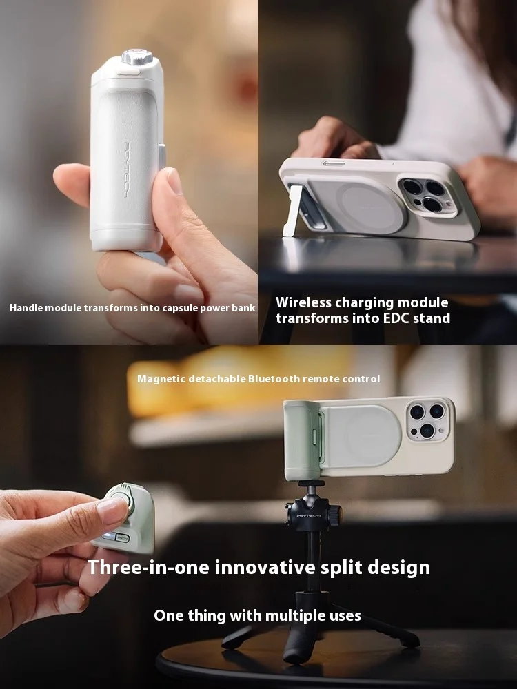 PGYTECH MagCam Mobile Phone Camera Handle 3000mAh Bluetooth Remote Control Assistant MagGlow Magnetic Fill Light For Cell Phone