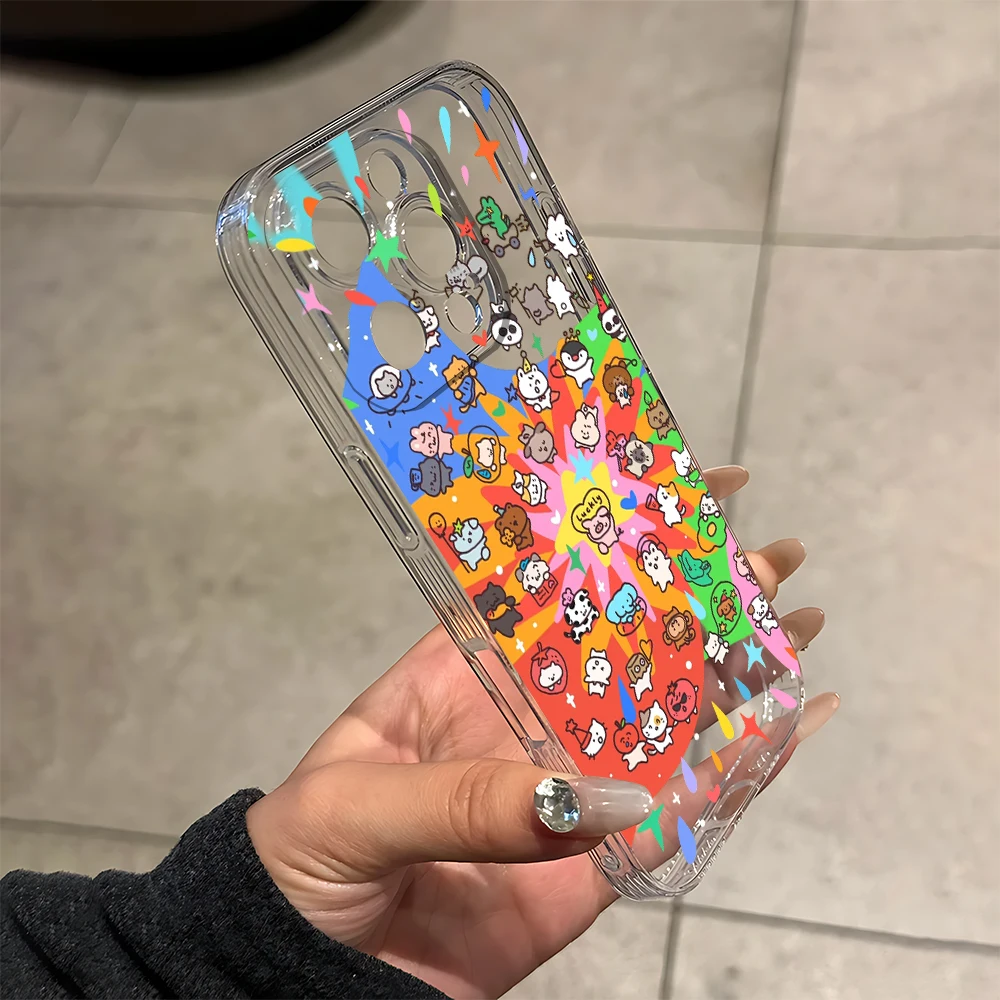 Colorful Cute Pet Print Silicone Phone Case for IPhone 17 16 15 14 13 12 11 Pro Xs Max Air Mini 7 8 6 6s Plus SE 2020 2022 Cover