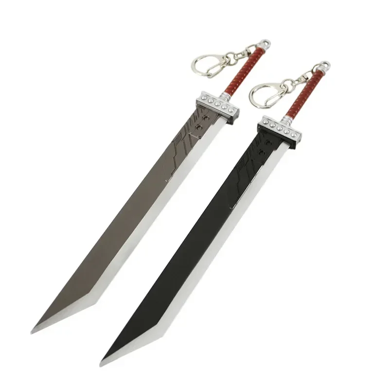 22cm/ 8.66in Fantasy Claud Destruction Sword Keychain katana Game Peripherals Weapon Props Metal Collectible Ornaments Boy Gifts