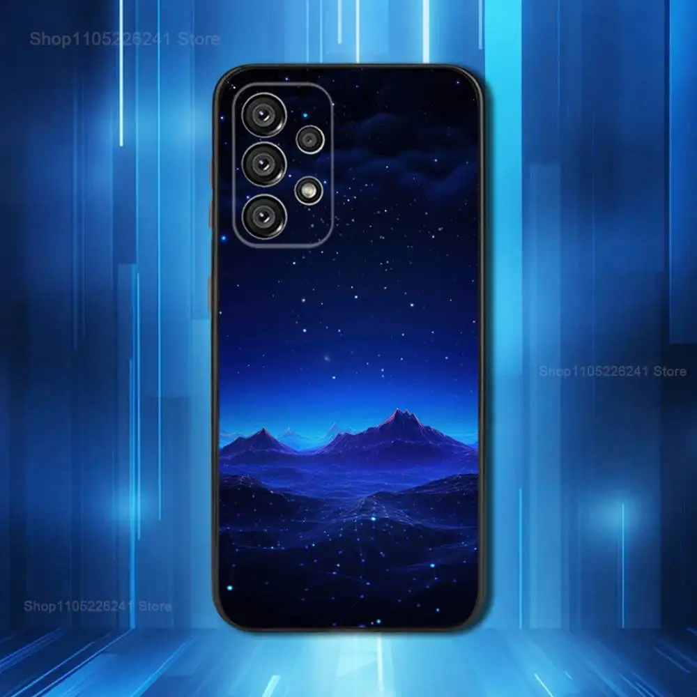 Телефон Night Art Starry Sky для Samsung Galaxy A53,31,52,72,41,22,73,32,71, Note,J7,8,9,5G, мягкий черный силиконовый чехол