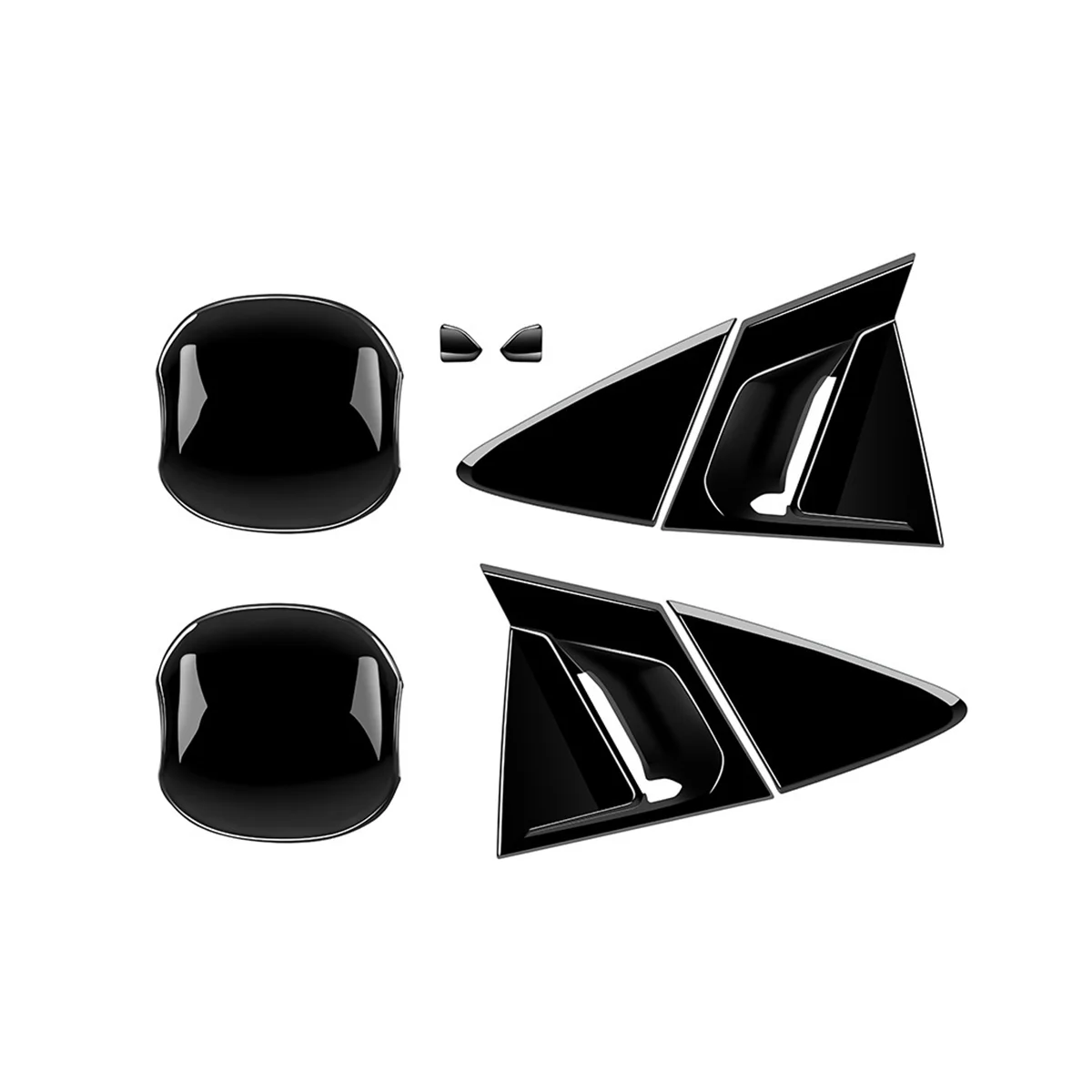 Car Glossy Black for Toyota Prius 60 Series 2020-2023 Car Handle Exterior Door Handle Bowl Cover Trim Sticker