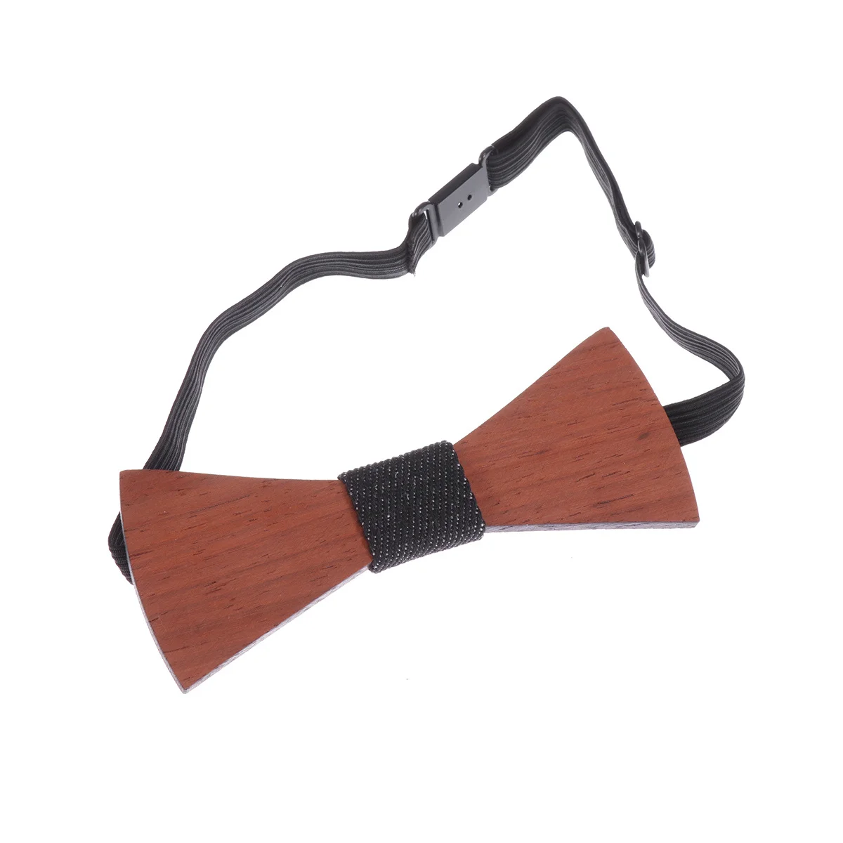 1 قطعة ربطة القوس الخشبية قسط اليدوية الرجال حزام مطاط قابل للتعديل لحفل الزفاف مهرجان هدية التبعي مناسبة جميع الأحجام #4